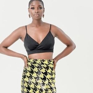 Pantora Black Pantora Women's Linda Crop Top size M NWT bra